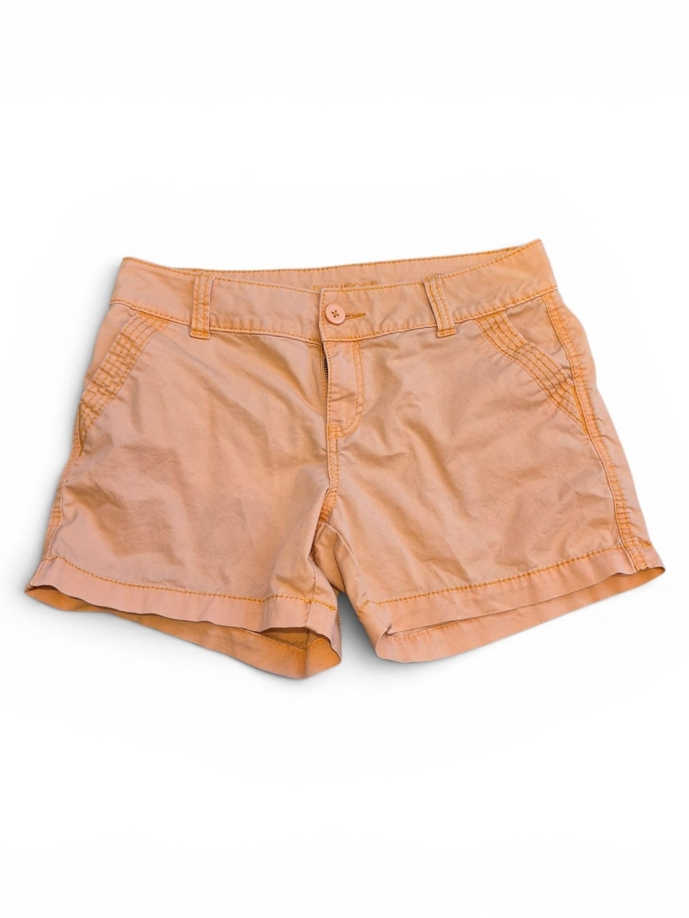 Maurices Peach Cotton Blend Mid-Rise Shorts